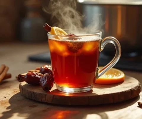 Date Black Tea Mulled Cider